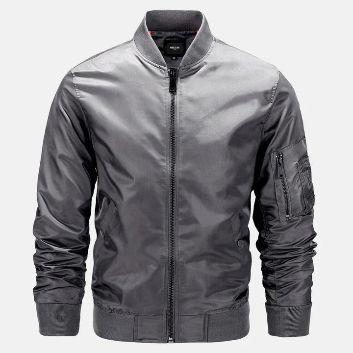 Herren Bomberjacke Winddicht Zip-Up Herbstjacke