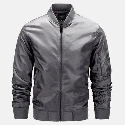 Herren Bomberjacke Winddicht Zip-Up Herbstjacke