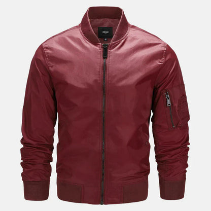 Herren Bomberjacke Winddicht Zip-Up Herbstjacke