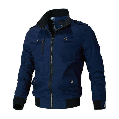 Herren Bomberjacke Reißverschluss Cargo Style