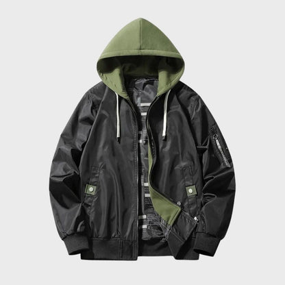 Herren Winterjacke Winddicht Kapuze Reißverschluss - IdealeKleiden