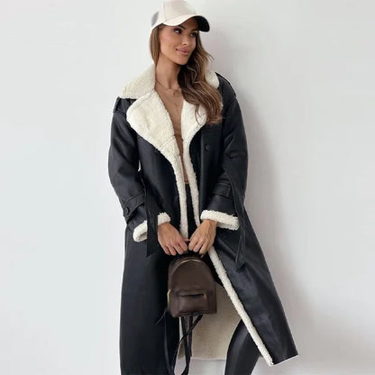 Stylischer Wintermantel Frauen Elegante Damenjacke