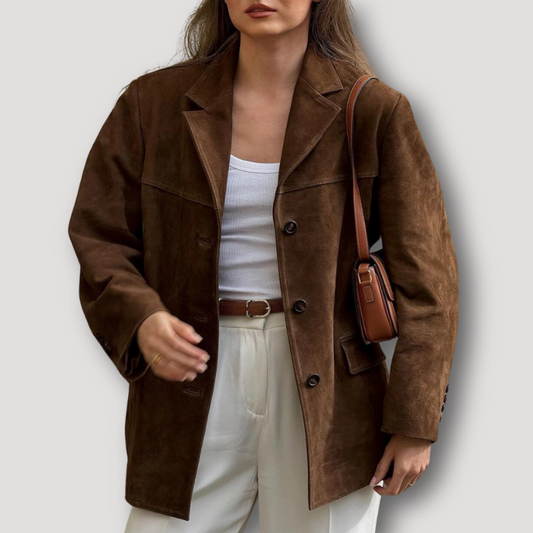 Übergrößen Damenjacke Herbst Lässig Stil - IdealeKleiden