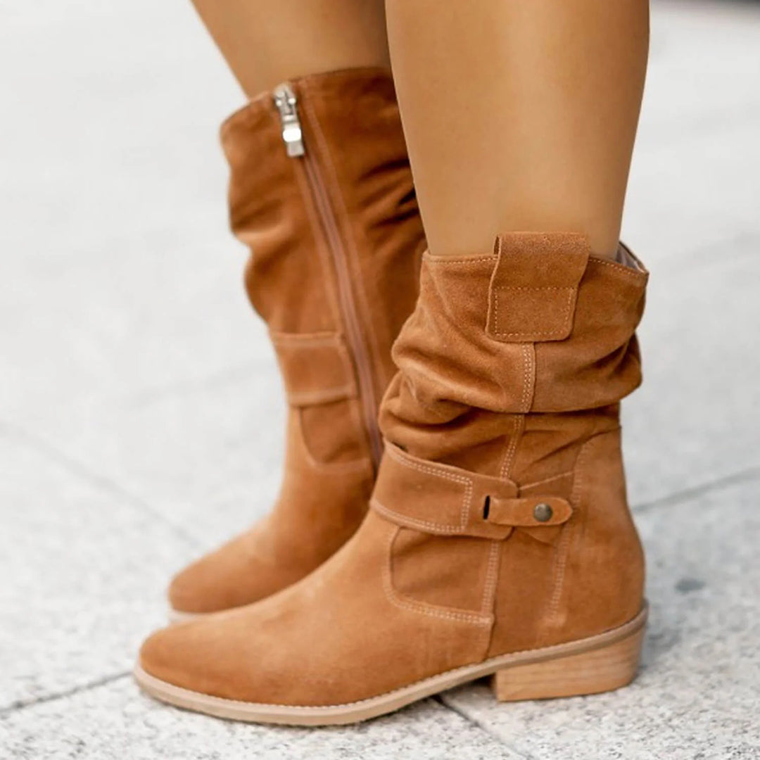 Elegante Damenstiefel Mit Seitenreißverschluss