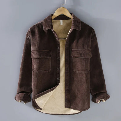 Herren Hemd Corduroy Warm Winterlook