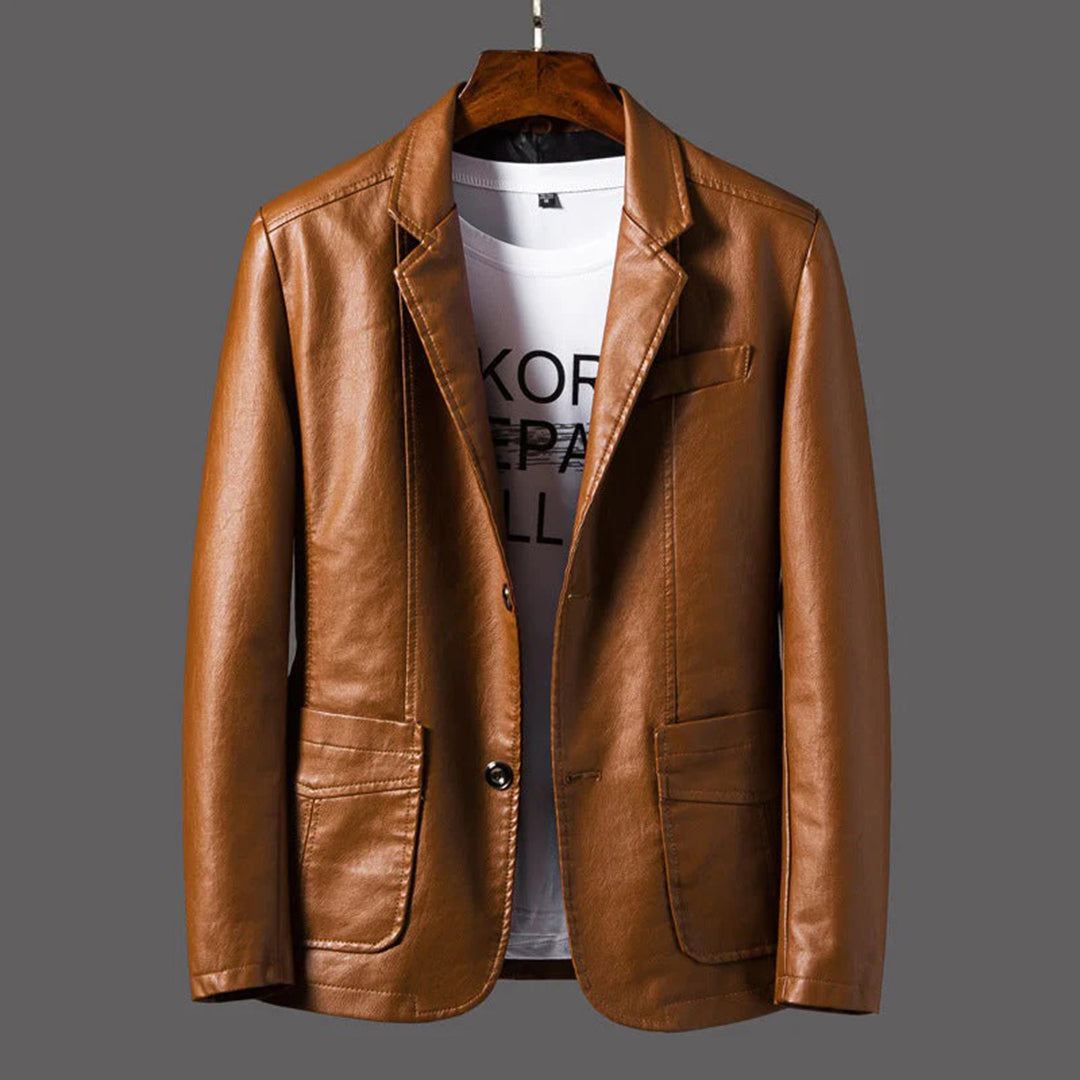 Herrenjacke Stilvolle Leder Bomber