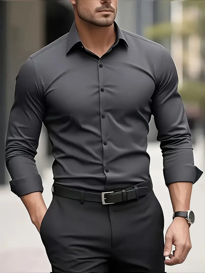 Knitterfreies Herrenhemd Slim Fit Modern