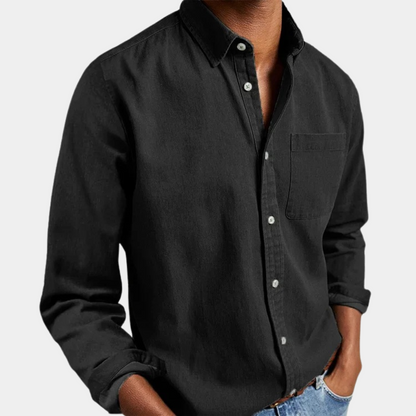 Herren Jeanshemd Langarm Classic Passform
