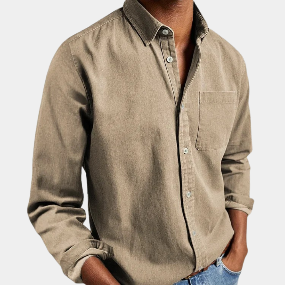 Männer Langarmhemd Modern Kragen