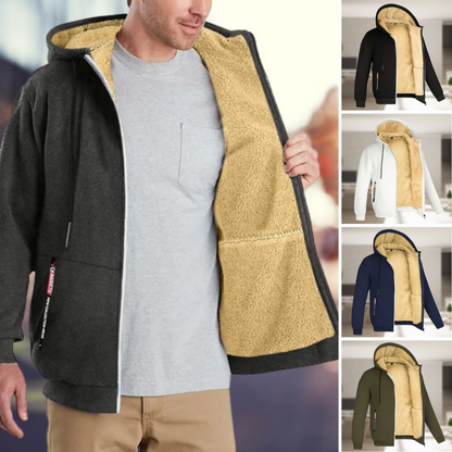Praktische Herrenjacke Mit Kapuze Freizeit - IdealeKleiden