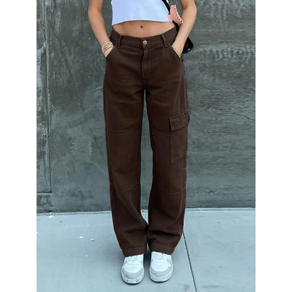 Frauen Cargohose Modern Lässig Style