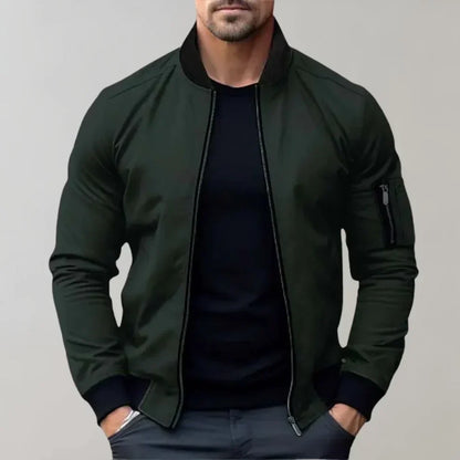 Herren Bomberjacke Moderne Leder Optik