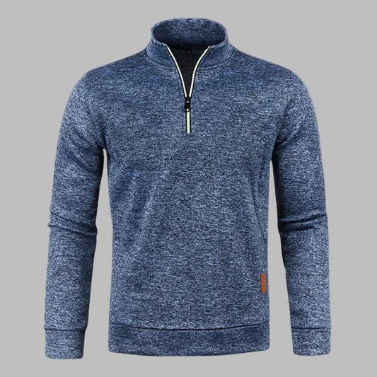 Herren Leichtpullover Sommer Reißverschluss - IdealeKleiden