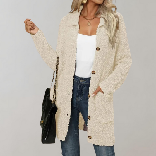 Damen Cardigan Bequem Elegantes Design - IdealeKleiden