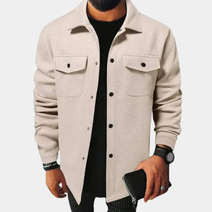 Herren Hemdjacke Klassisch Modern