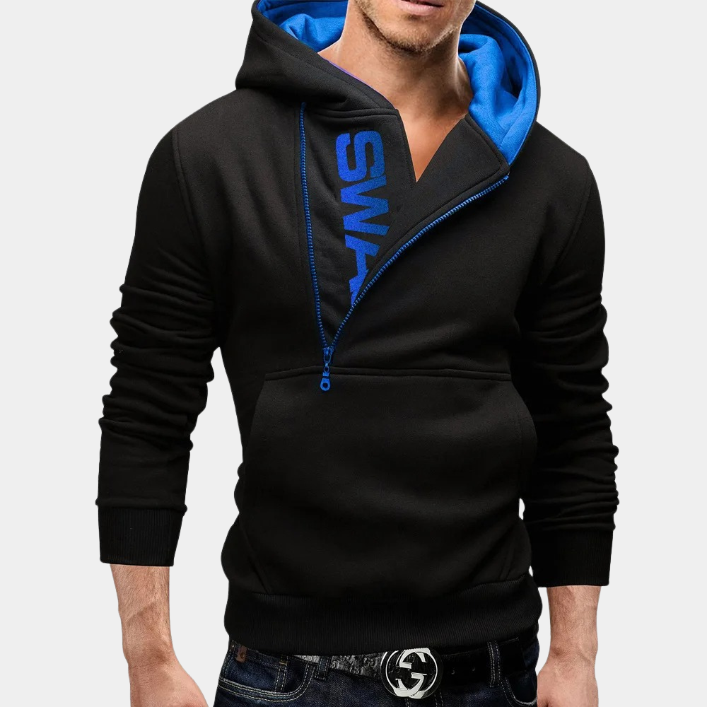 Stylischer Herren-Hoodie Reißverschluss Trendy Design - IdealeKleiden