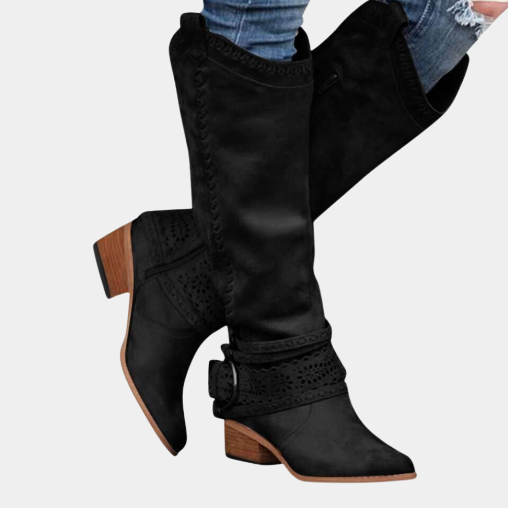 Elegante Damenstiefel Klassisch Schlicht