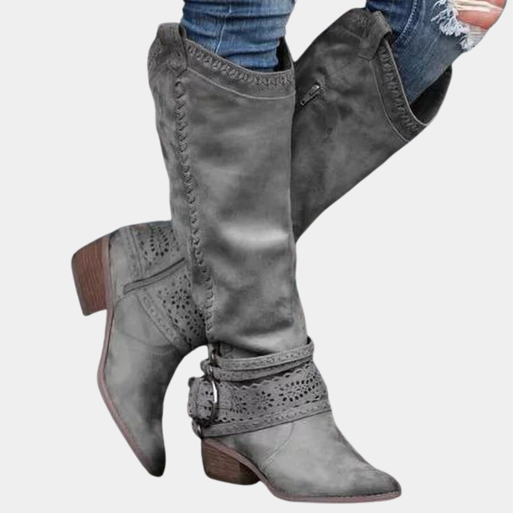 Elegante Damenstiefel Klassisch Schlicht
