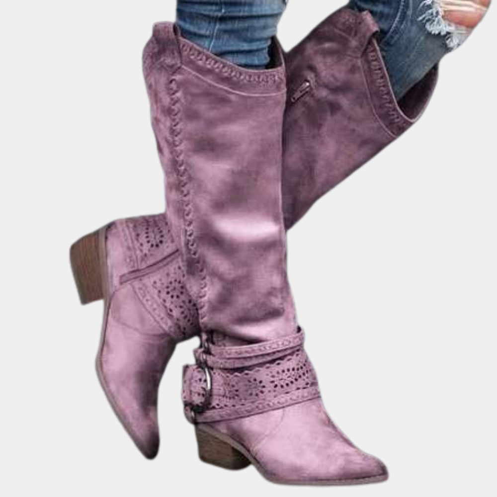 Elegante Damenstiefel Klassisch Schlicht
