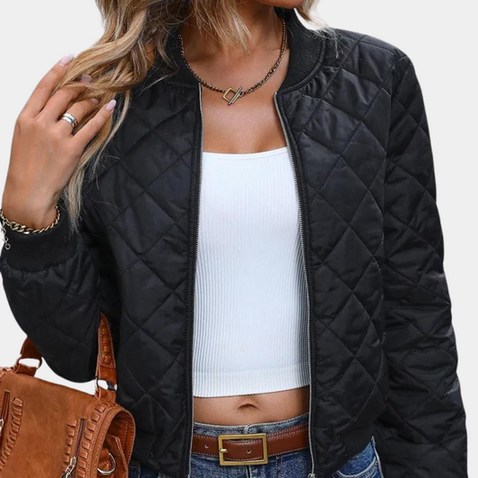 Stylische Damenjacke Mit Reißverschluss Modern Design - IdealeKleiden
