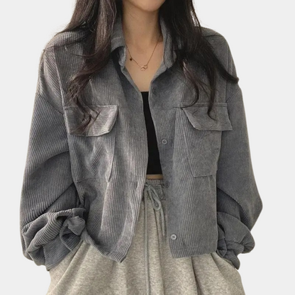 Herbstjacke Cord Damen Trendy Style