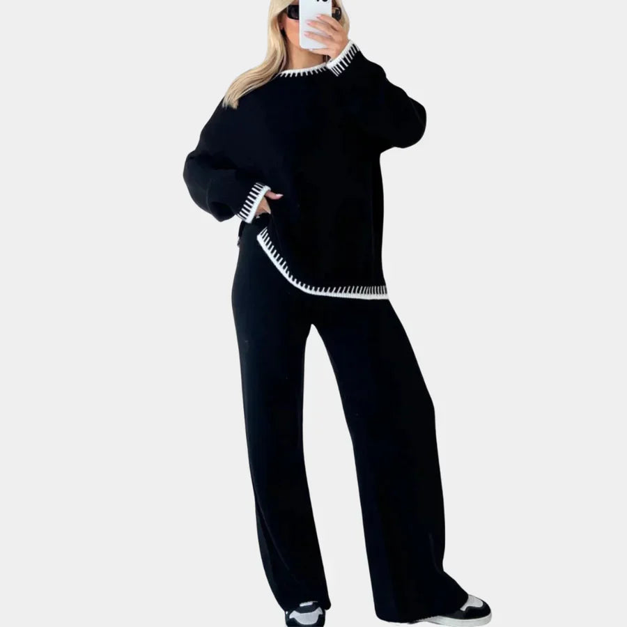 Elegantes Damen Strickset Zweiteiler