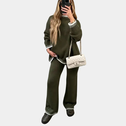 Elegantes Damen Strickset Zweiteiler - IdealeKleiden
