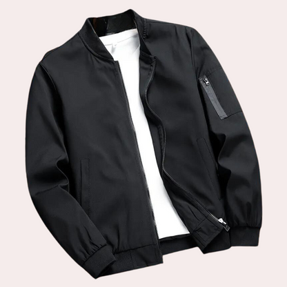 Leichte Bomberjacke Mit Taschen Rippbündchen