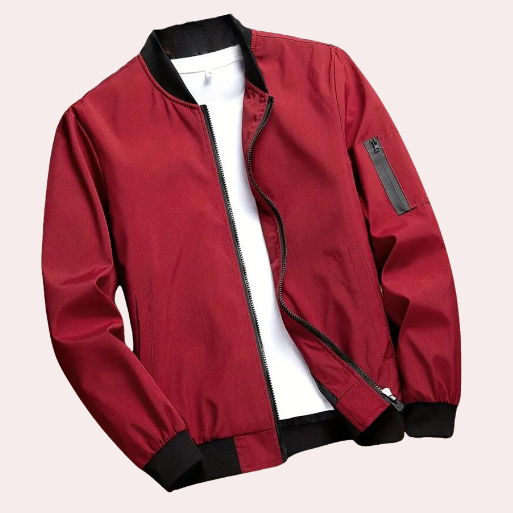 Leichte Bomberjacke Mit Taschen Rippbündchen