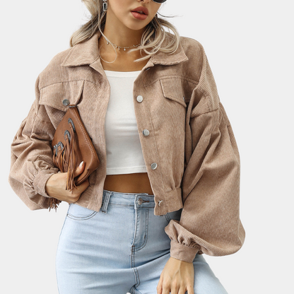 Herbstjacke Damen Rippenstrick Modern