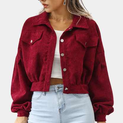 Herbstjacke Damen Rippenstrick Modern
