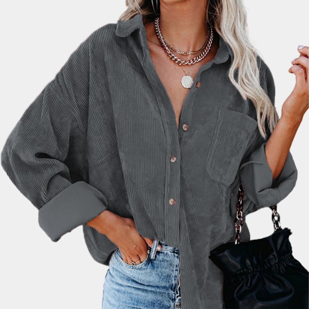 Herbstliche Damenjacke Cordstoff Trendy