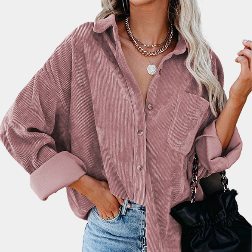 Herbstliche Damenjacke Cordstoff Trendy