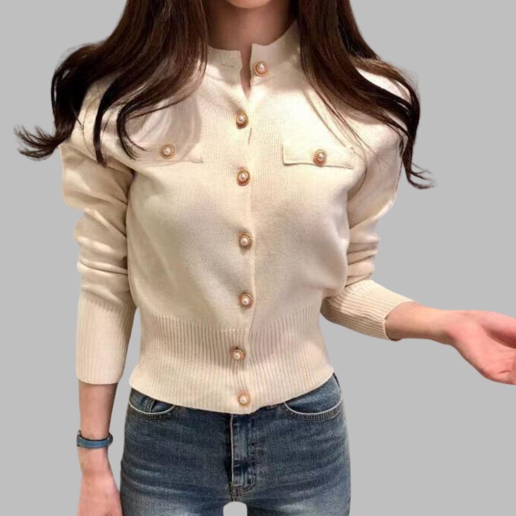 Damen Strickcardigan Elegantes Design Herbst