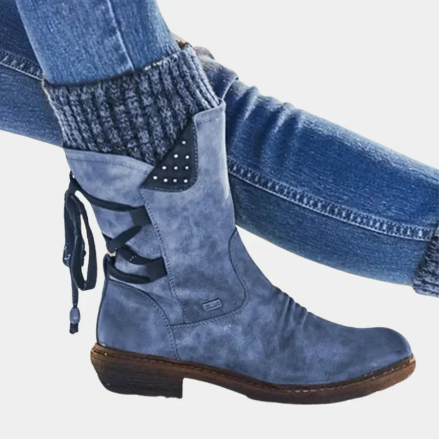 Modische Damen-Schneestiefel Elegant Winter - IdealeKleiden