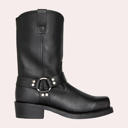 Elegante Lederschuhe Stiefel mit Nieten-Design