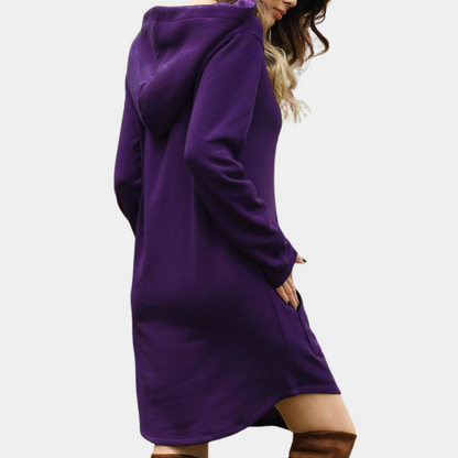 Damen Pullover Lang Kapuze Winter - IdealeKleiden