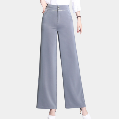 Stylische Damenhoose High Waist Flare Bein