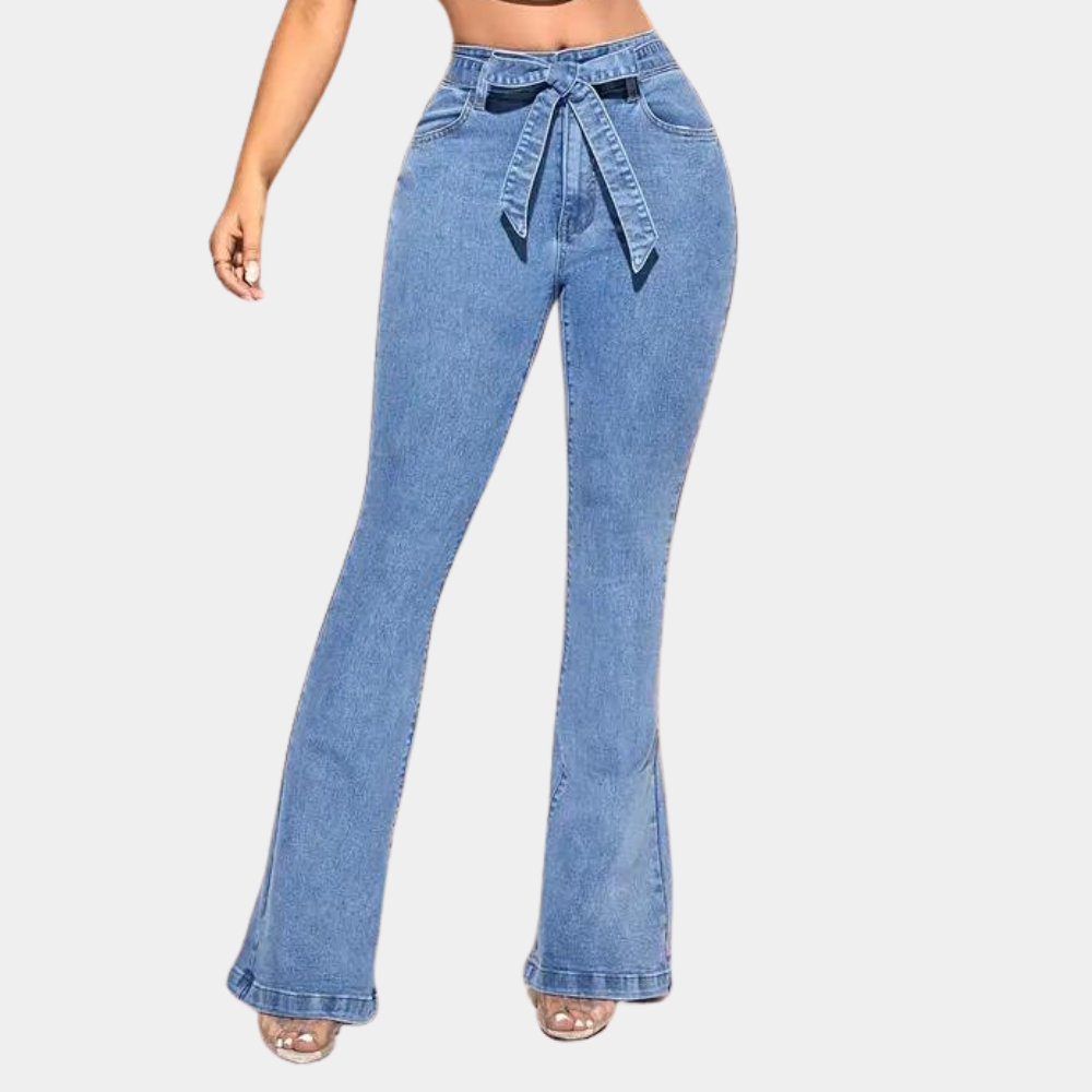 Weite Frauenjeans mit Hochelastizität für Maximum Komfort