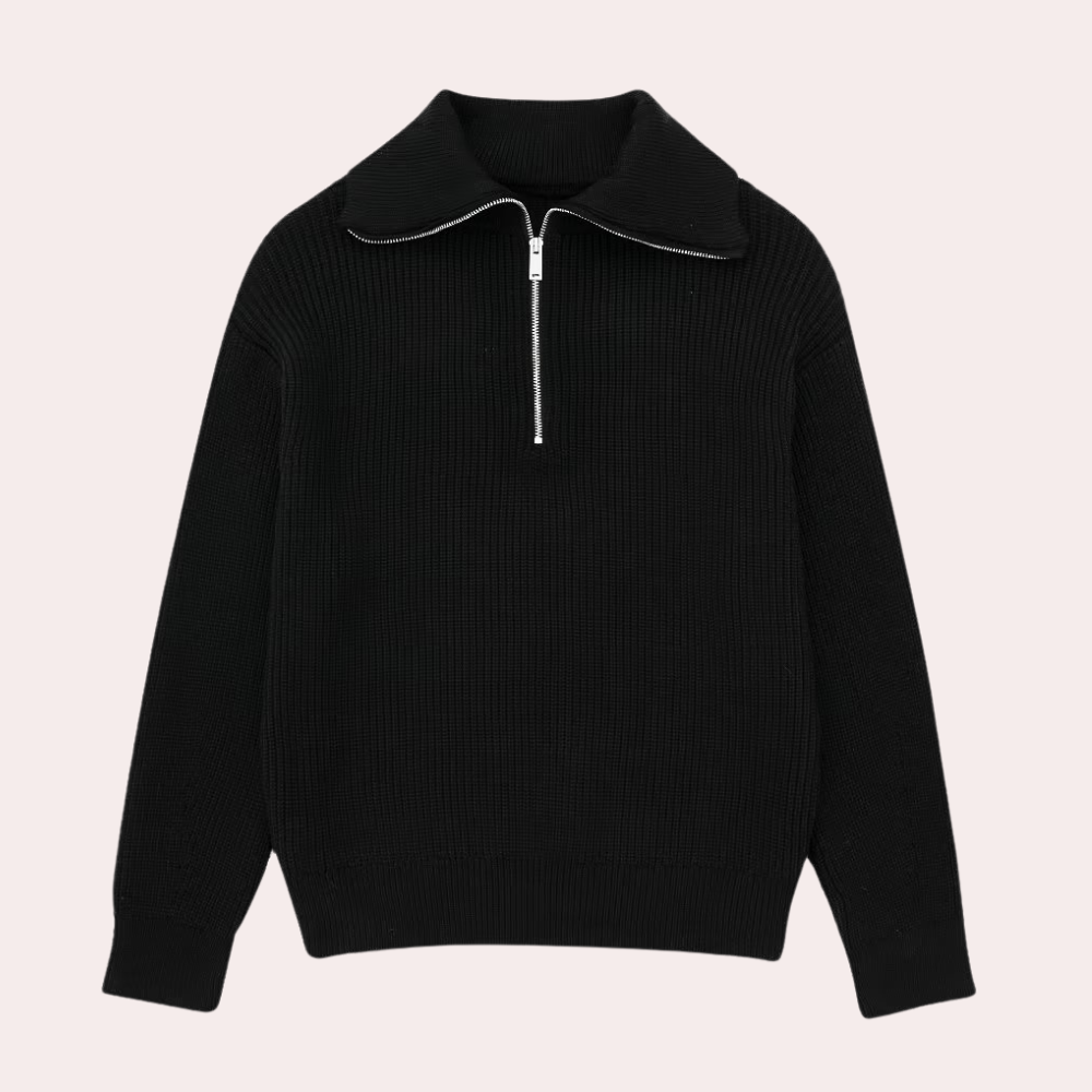 Stylish Damenpullover Modern Reißverschluss