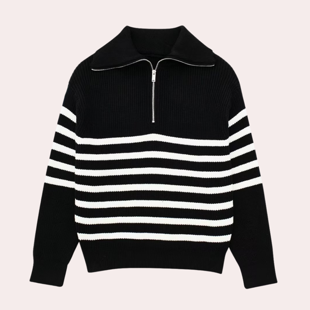 Stylish Damenpullover Modern Reißverschluss
