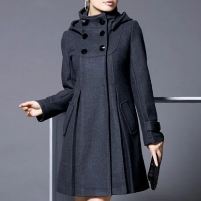 Elegante Damen Winterjacke Mit Taschen