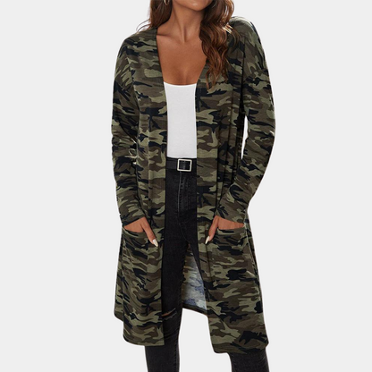 Herbstjacke Frauen Camouflage Style
