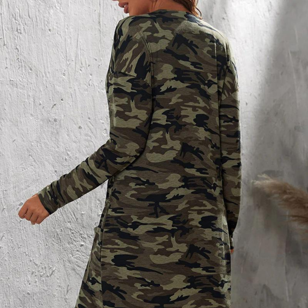 Herbstjacke Frauen Camouflage Style - IdealeKleiden
