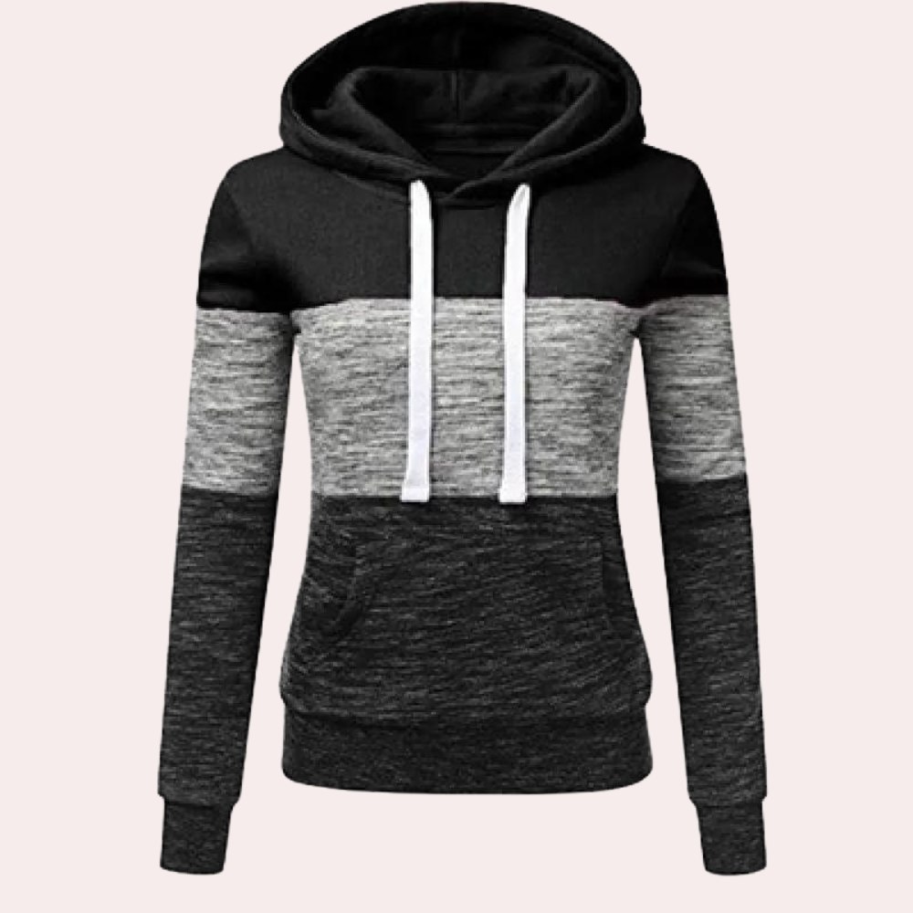 Bunt gemütlicher Damen Pullover Kapuze
