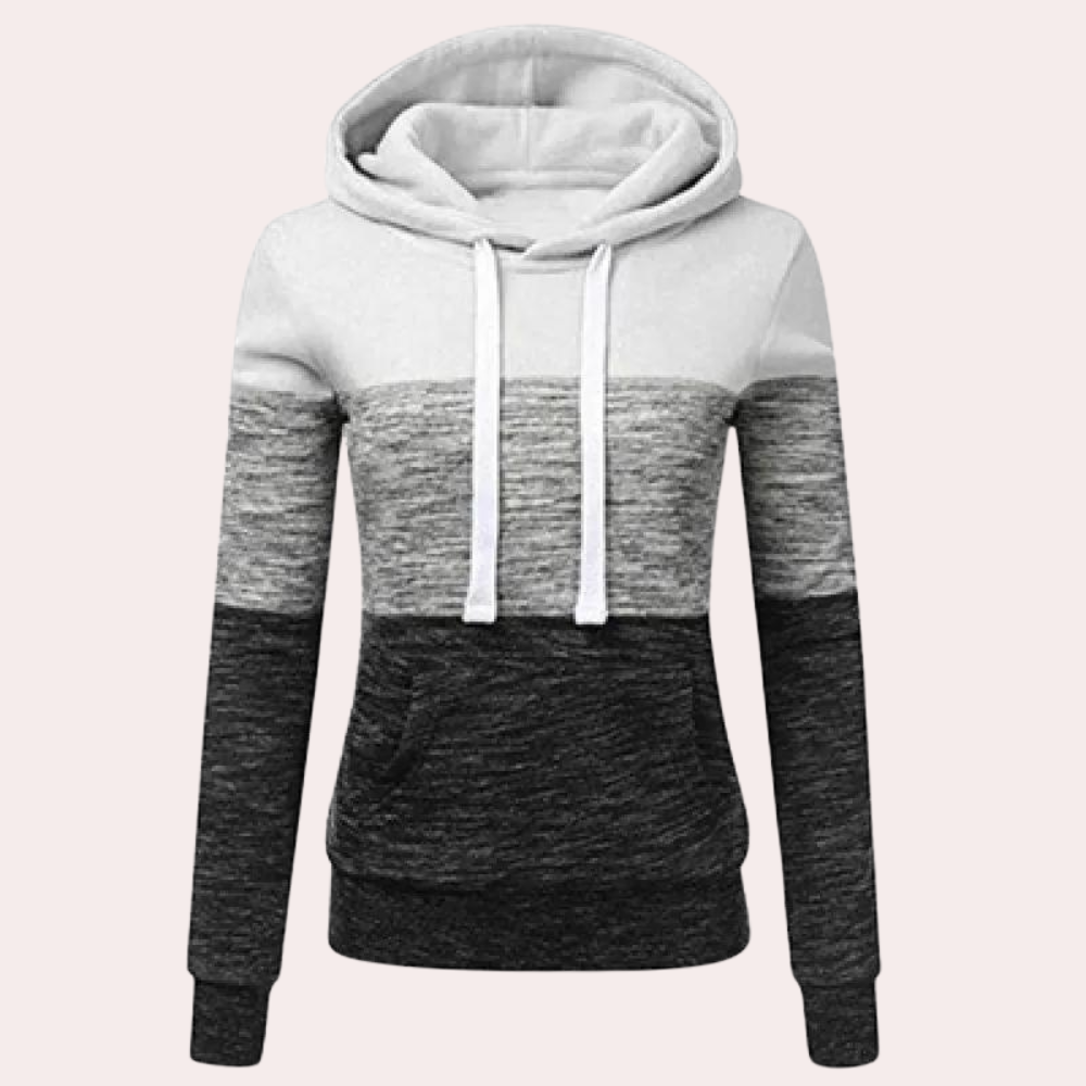 Bunt gemütlicher Damen Pullover Kapuze
