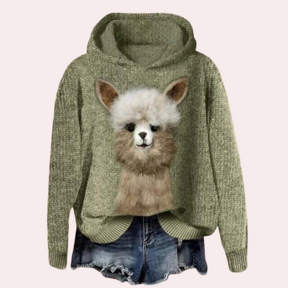 Talia - Damenpullover Modisch Animal-Print