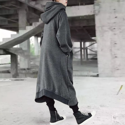Warmes Winterkleid Lang Damen Kapuze - IdealeKleiden