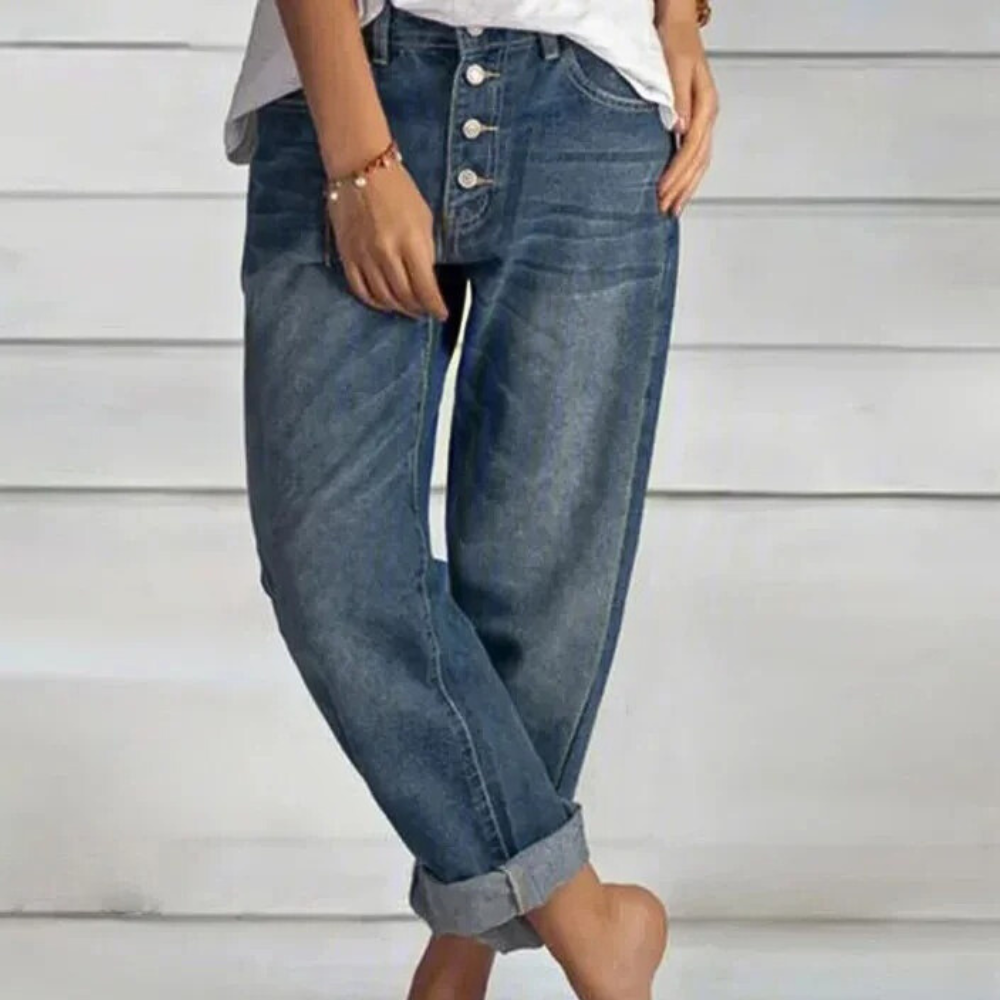 Hochwertige Damenjeans Hohe Taille Slim Fit - IdealeKleiden