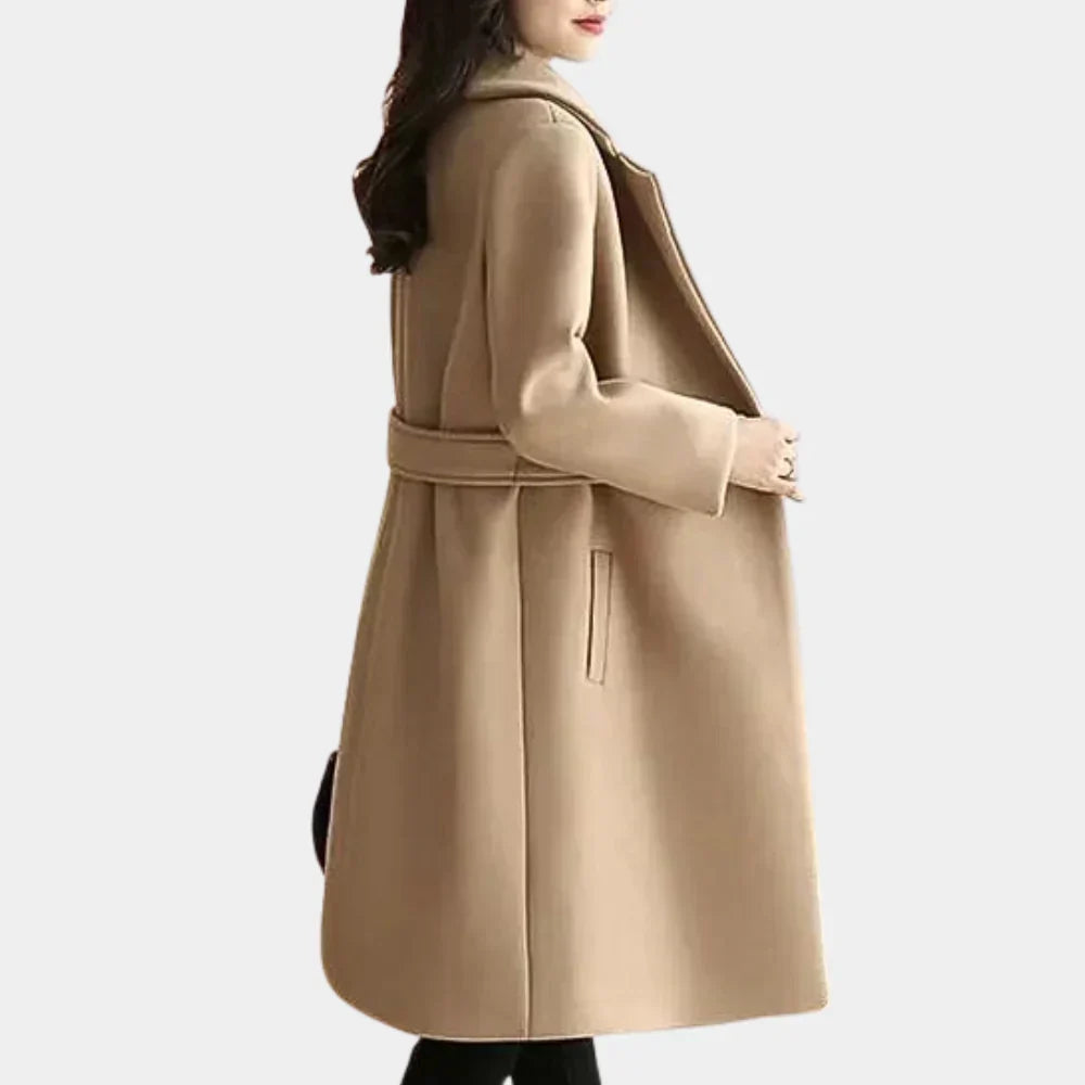 Langer Damen Wintermantel Elegant Carmen - IdealeKleiden